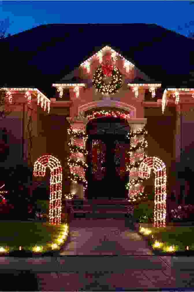 A Beautifully Decorated House On Candy Cane Lane Adorned With Lights, Gingerbread Men, And Christmas Trees Christmas On Candy Cane Lane (Life In Icicle Falls 8)