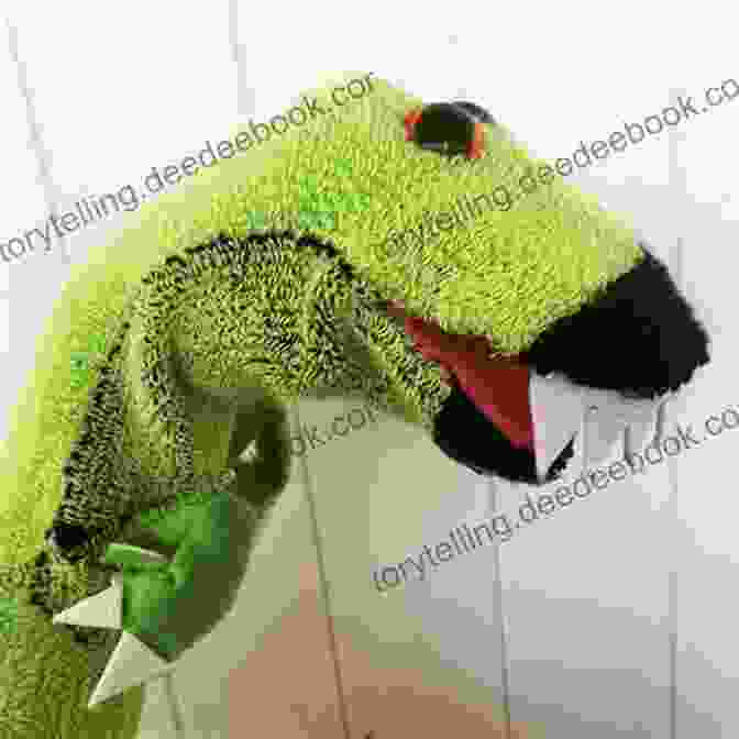 A Friendly Dinosaur Sock Creature With Green Scales, Big Teeth, And A Playful Expression. Sockology: 16 New Sock Creatures Cute Cuddly Weird Wild