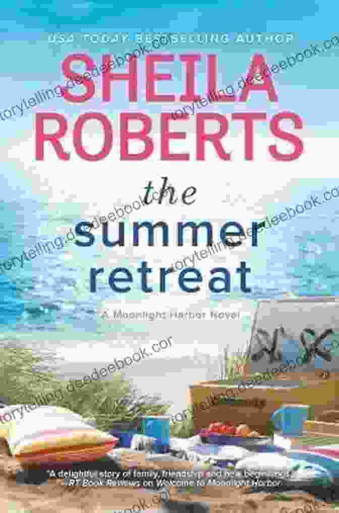 The Summer Retreat Novel Cover Featuring A Young Woman Standing On A Beach At Sunset The Summer Retreat (A Moonlight Harbor Novel 3)